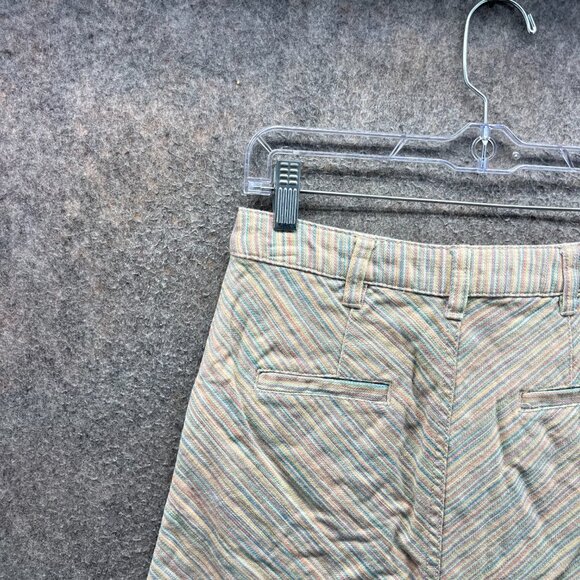 Anthropologie Pilcro Skirt Women 4 Multicolor Stripe Button Front A-Line Casual - Picture 3 of 10